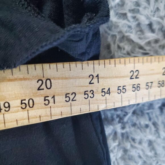 Knox Rose Top Womens XXL Black Embroidered Flutter Sleeve Blouse Boho Tassel Tie - Picture 6 of 7